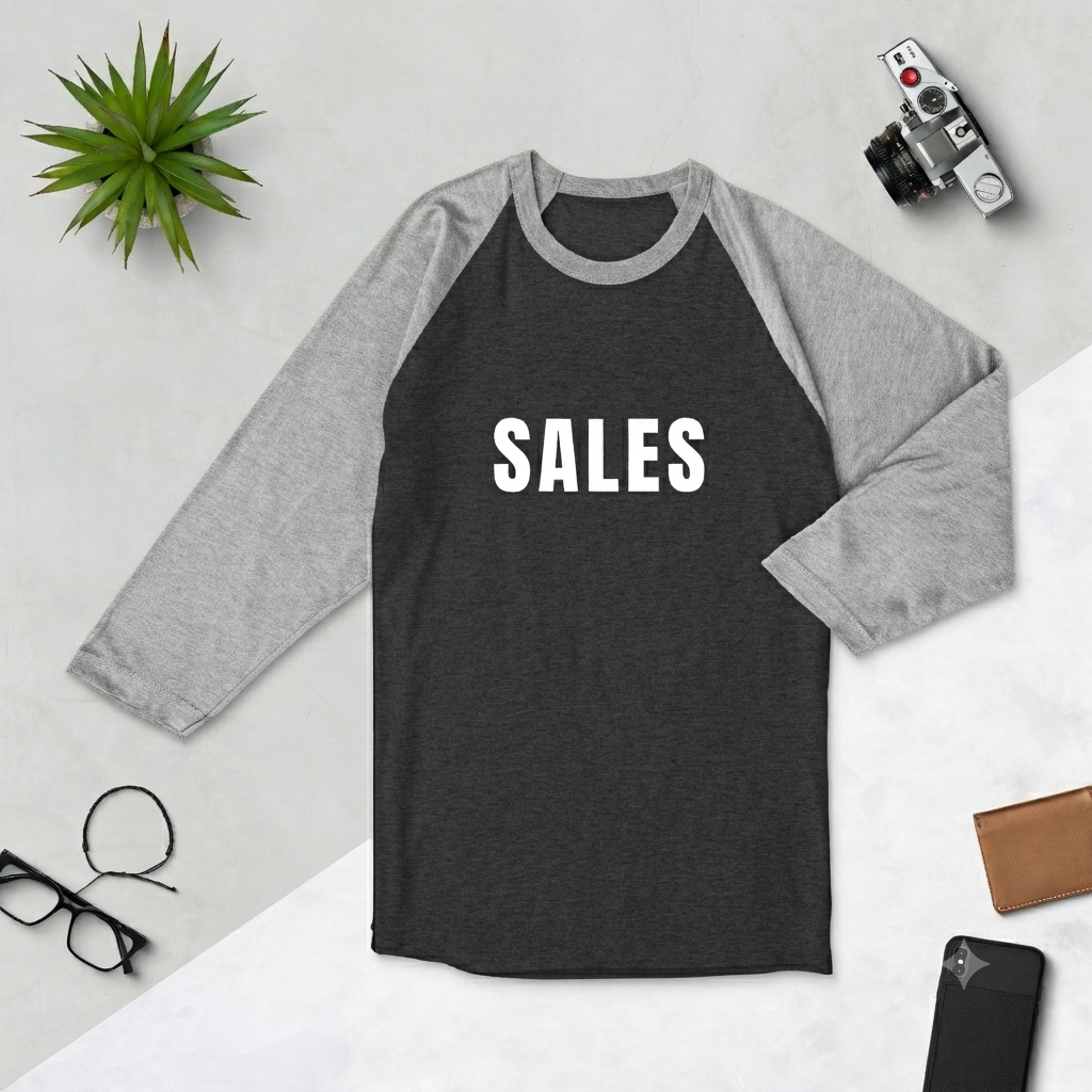 SALES Unisex 3/4 Sleeve Raglan Shirt
